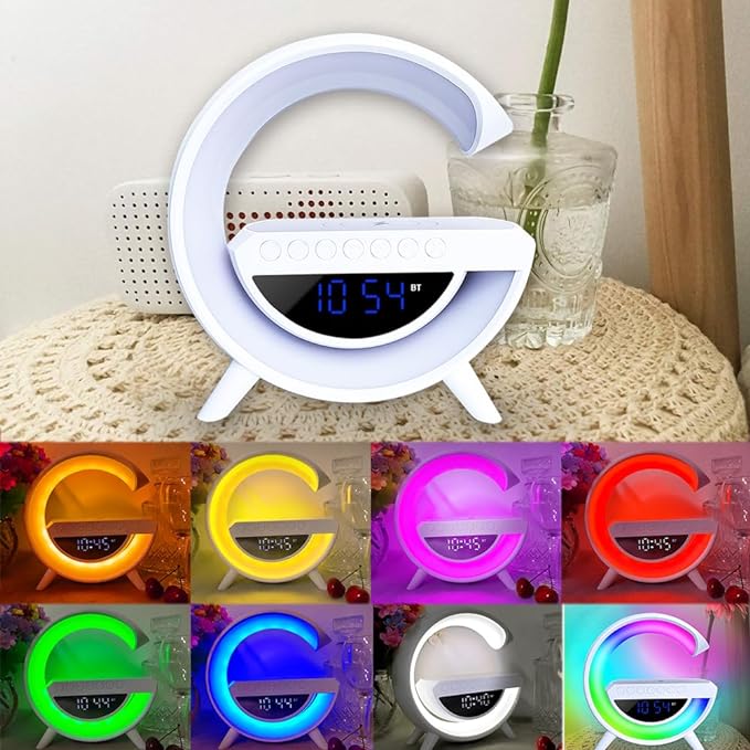 Sveglia ricarica Wireless RGB con Cassa Musica