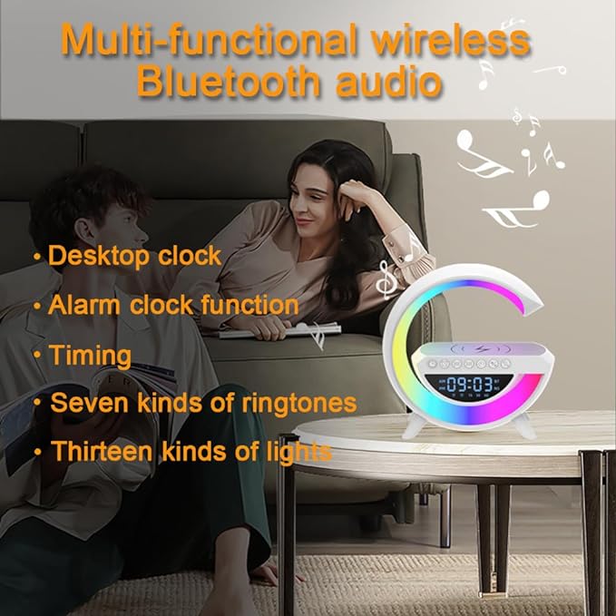 Sveglia ricarica Wireless RGB con Cassa Musica