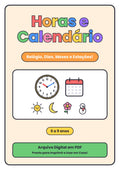 Horas e Calendário: Relógio, Dias, Meses e Estações!