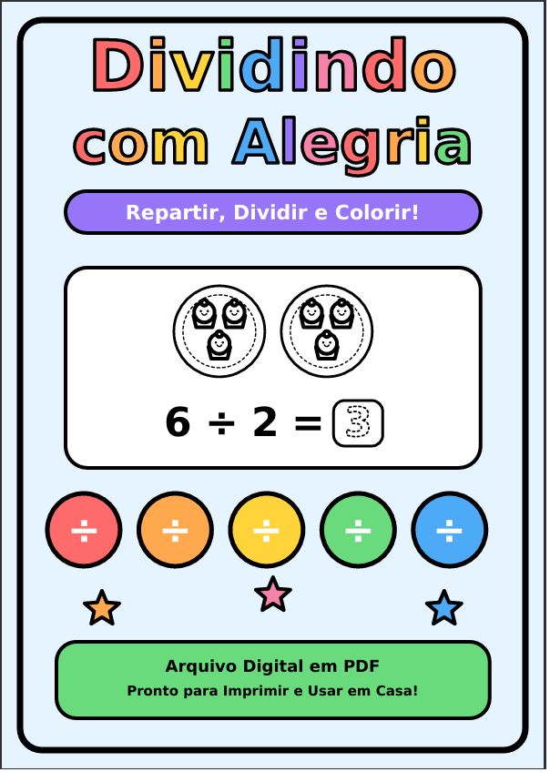 Dividindo com Alegria: Repartir, Dividir e Colorir!