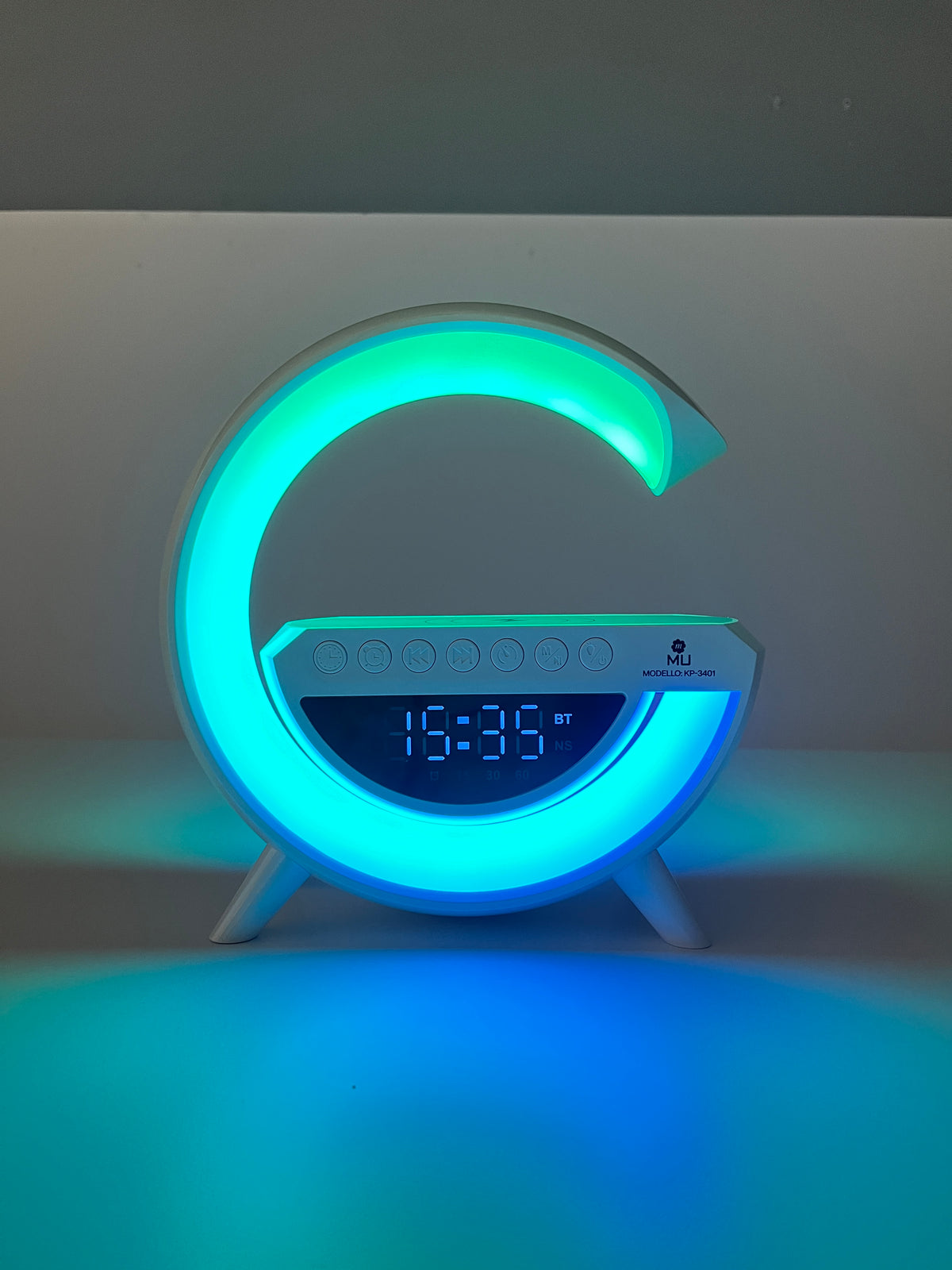 Sveglia ricarica Wireless RGB con Cassa Musica