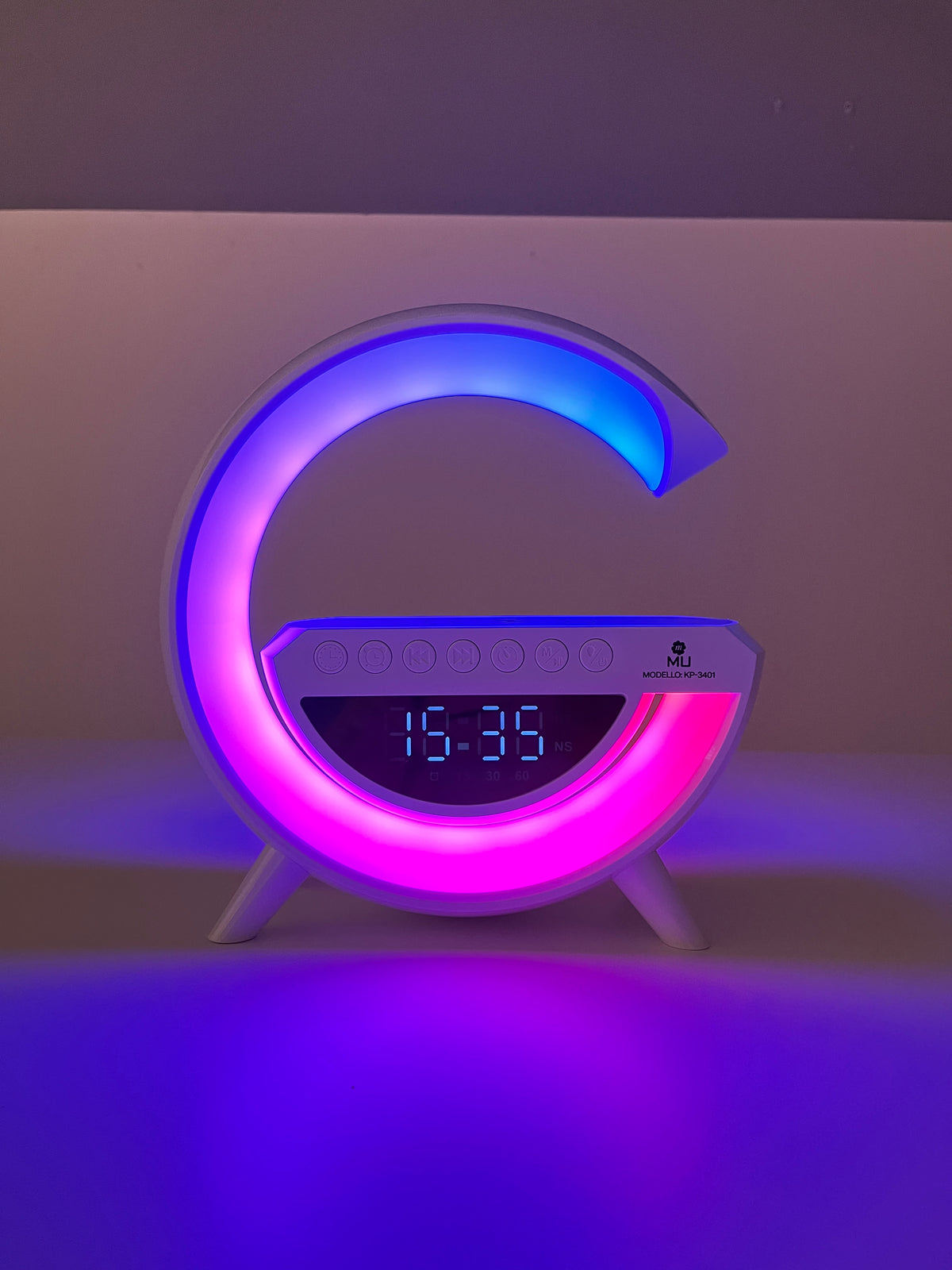 Sveglia ricarica Wireless RGB con Cassa Musica