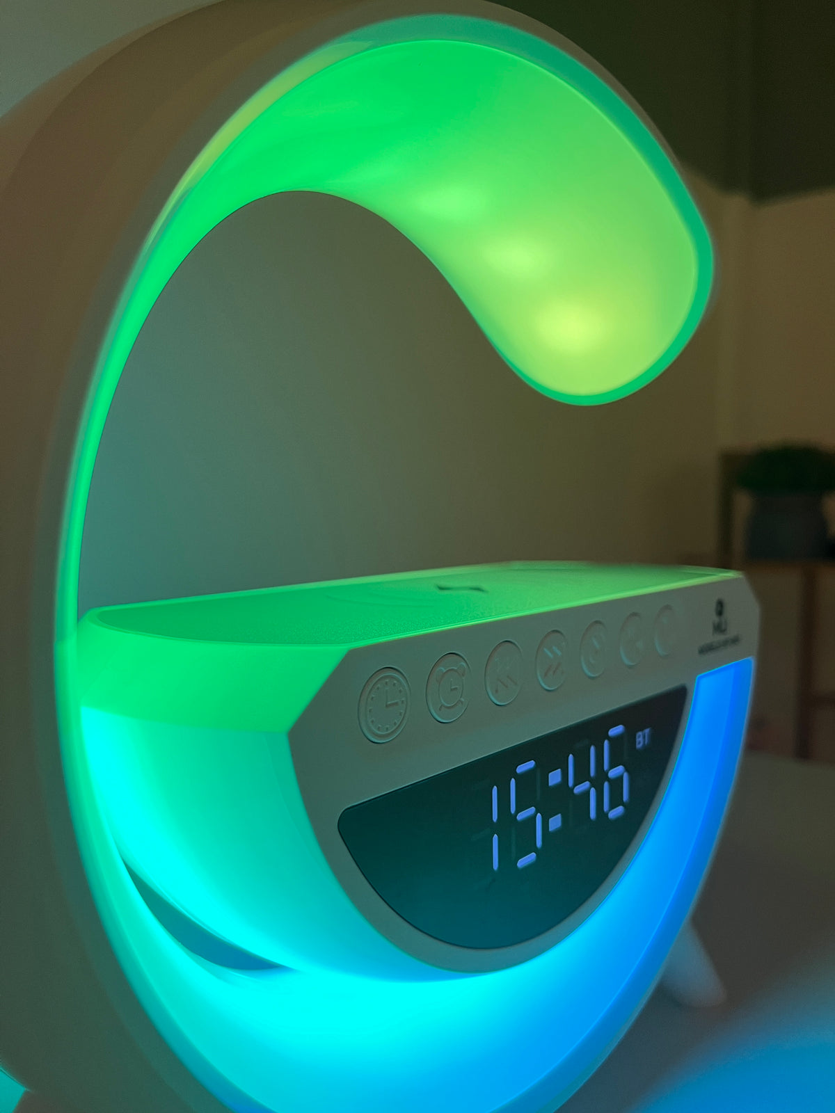 Sveglia ricarica Wireless RGB con Cassa Musica