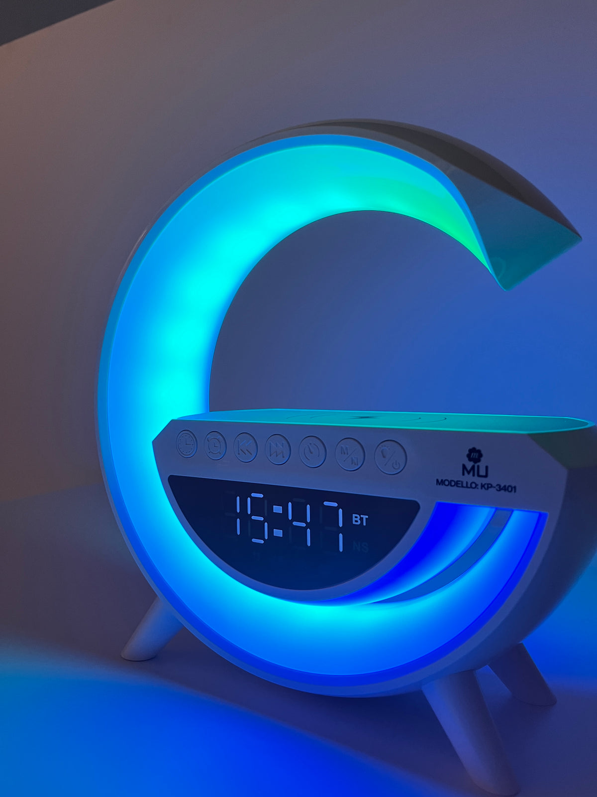 Sveglia ricarica Wireless RGB con Cassa Musica