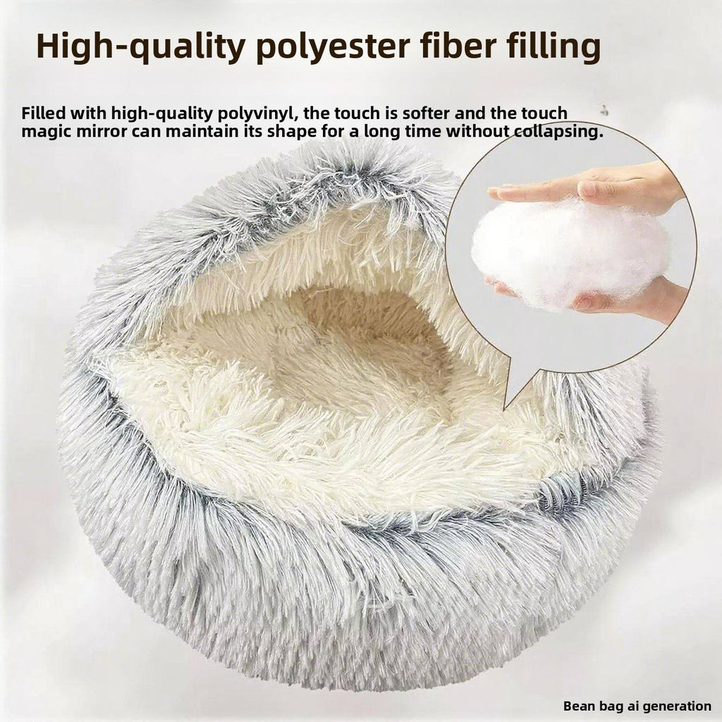 Cuccia fluffy con coperta