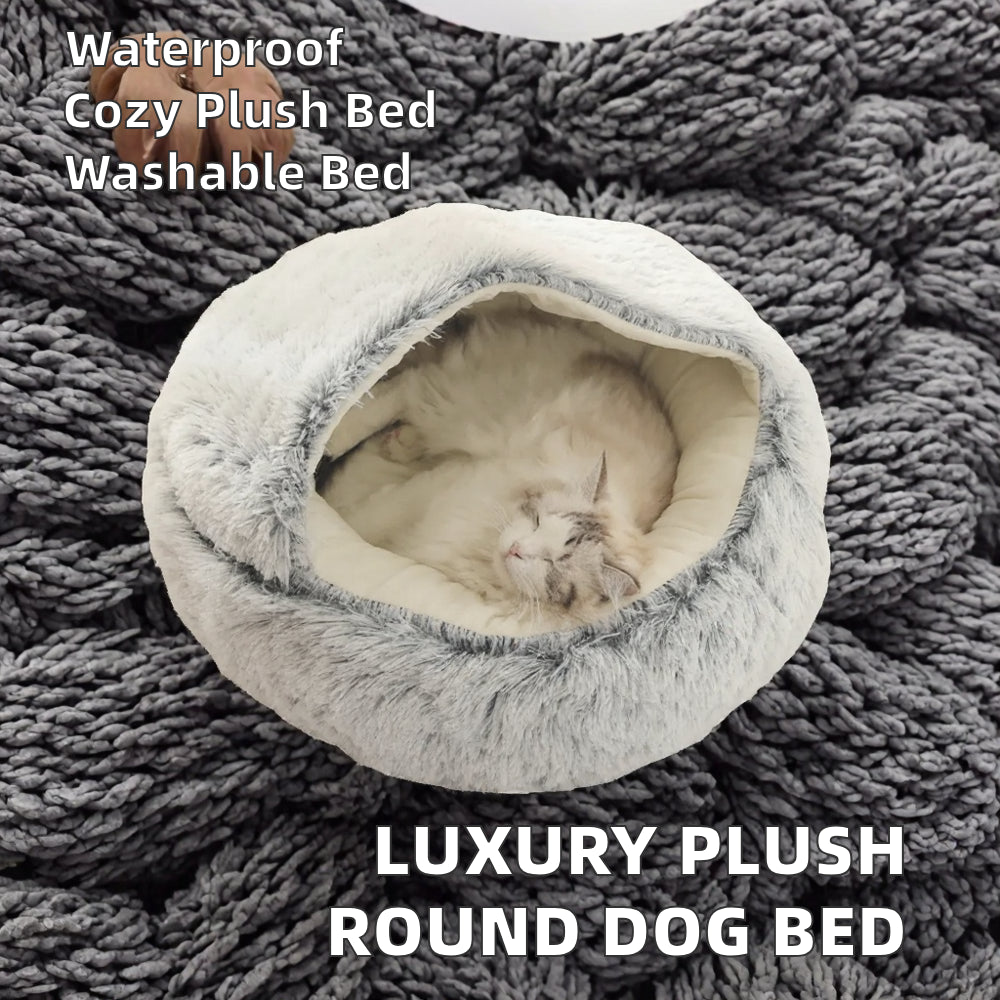 Cuccia fluffy con coperta