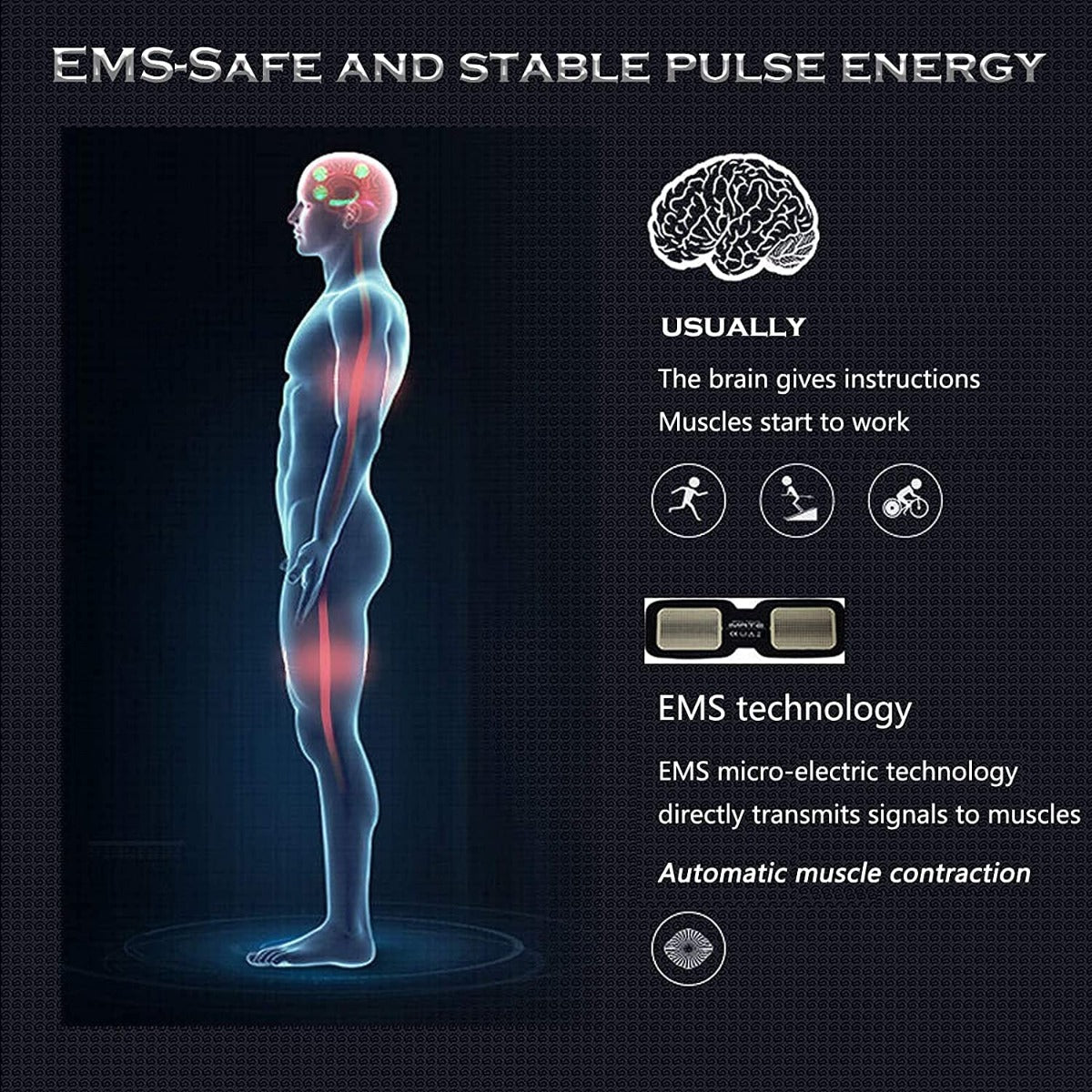 Stimolatore elettrico per addominali ems per la stimolazione