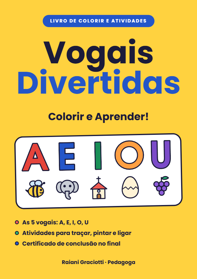 Vogais Divertidas: Colorir e Aprender!