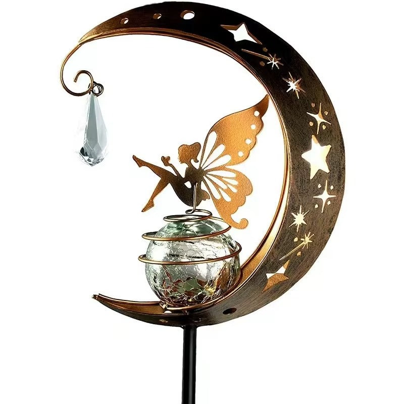 lampada solare d giardino con fate