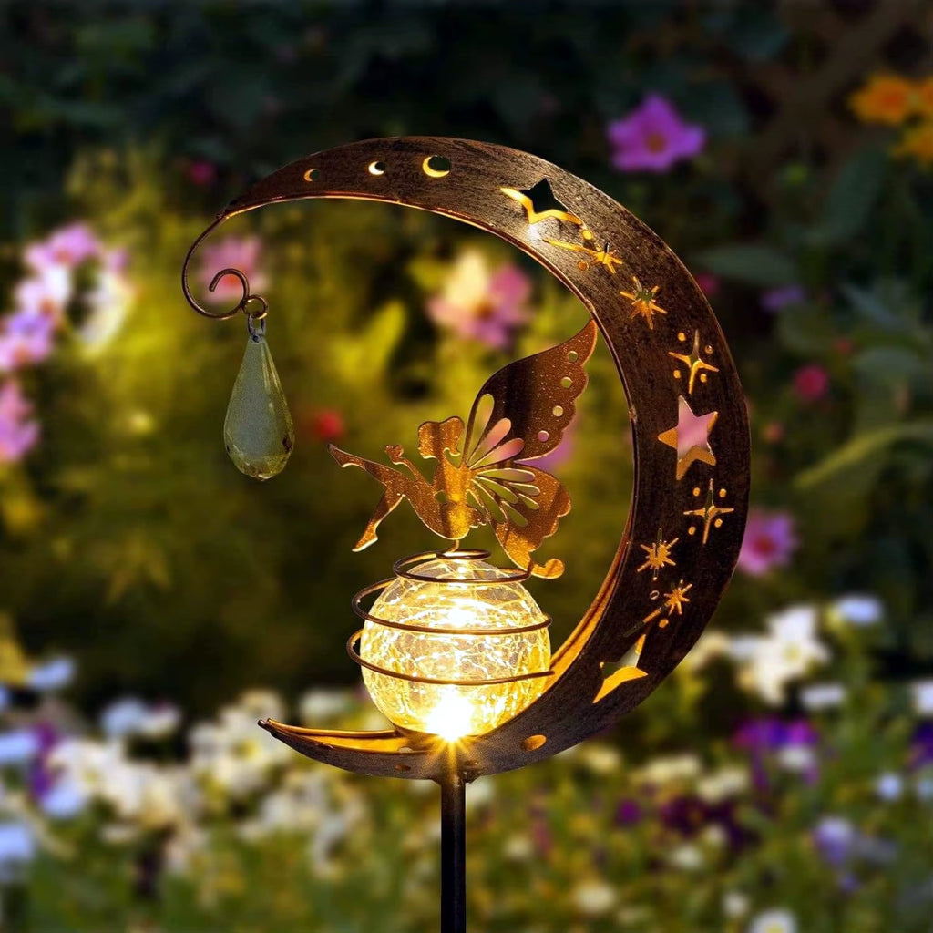 lampada solare d giardino con fate