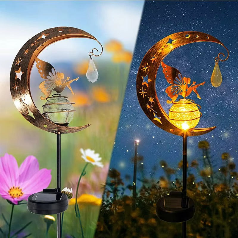 lampada solare d giardino con fate
